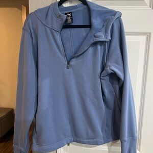 Blue Quarter Zip Sweatshirt
